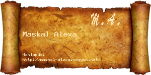 Maskal Alexa névjegykártya